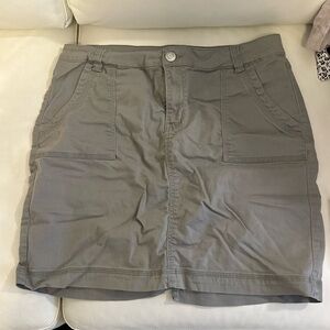 Casual Utility Pocket Skirt — Taupe/Olive Green